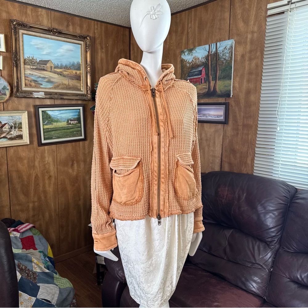 We The Free Roger Waffle Knot Cardi Boho Jacket